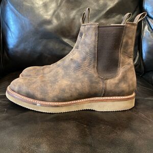 Taylor Stitch Ranch Chelsea Boot Grizzly Espresso Brown Leather Vibram Size 13